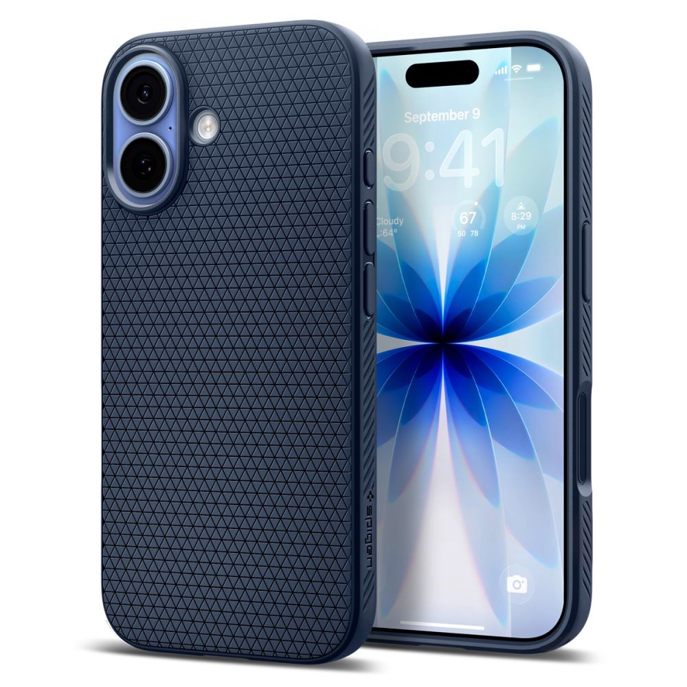 Mėlynas dėklas Spigen Liquid Air telefonui Apple Iphone 17