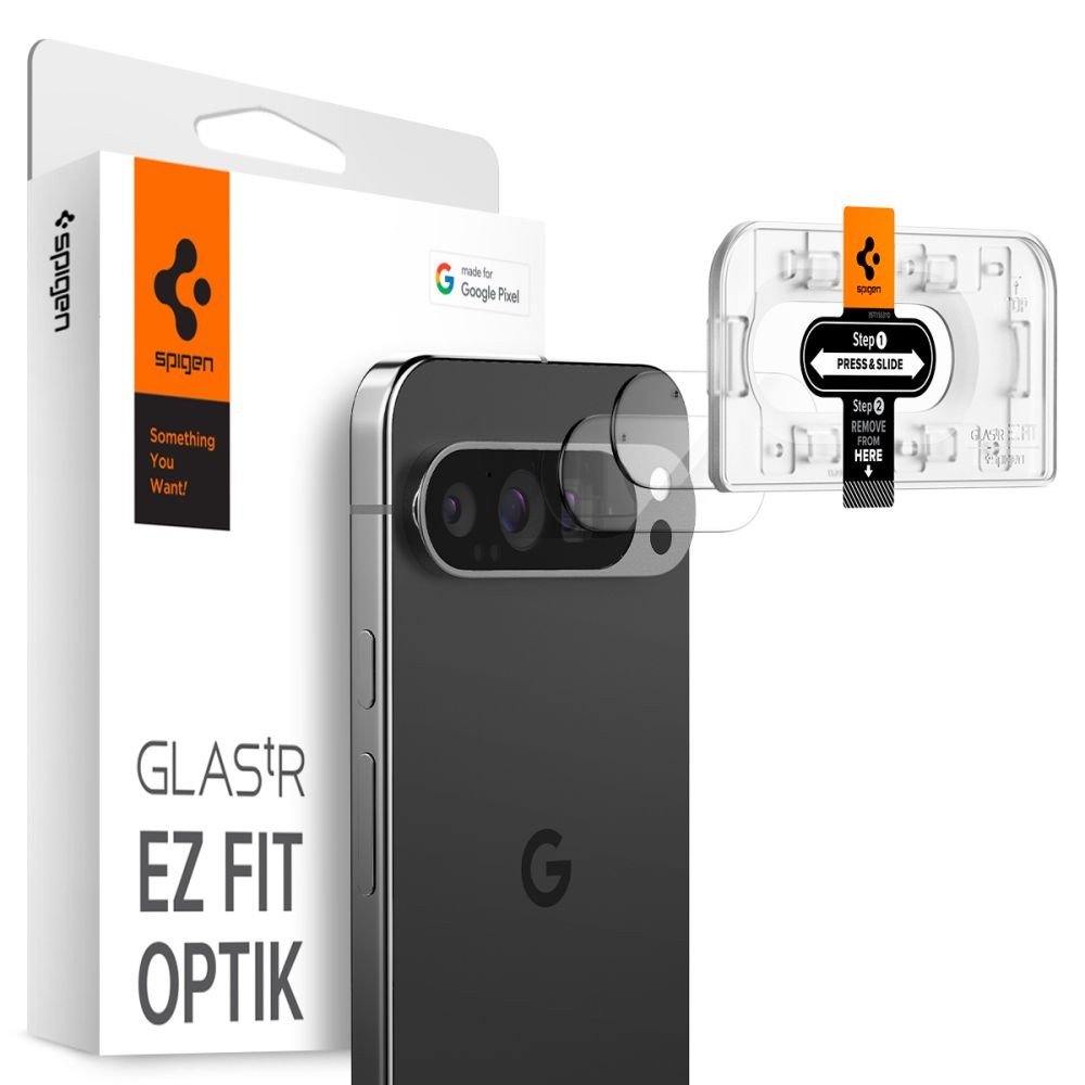 Skaidri kameros apsauga "Spigen Optik.Tr Ez Fit Camera Protector" (2vnt.) telefonui Google Pixel 9 Pro XL