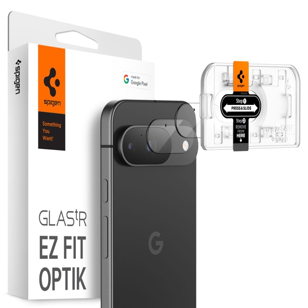 Skaidri kameros apsauga "Spigen Optik.Tr Ez Fit Camera Protector" (2vnt.) telefonui Google Pixel 9 