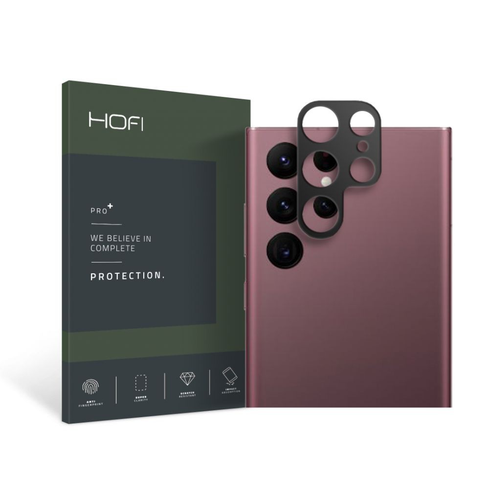 Juodas apsauginis skydelis kamerai "Hofi Alucam Pro+" telefonui Samsung Galaxy S22 Ultra