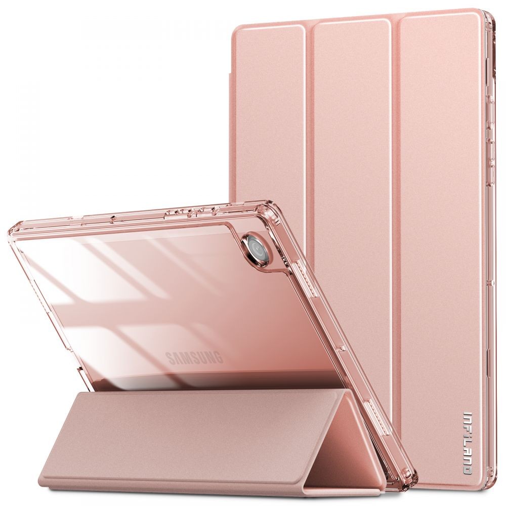 Rožinis atverčiamas dėklas Galaxy Tab A8 10.5 X200 / X205 "INFILAND RUGGED CRYSTAL"