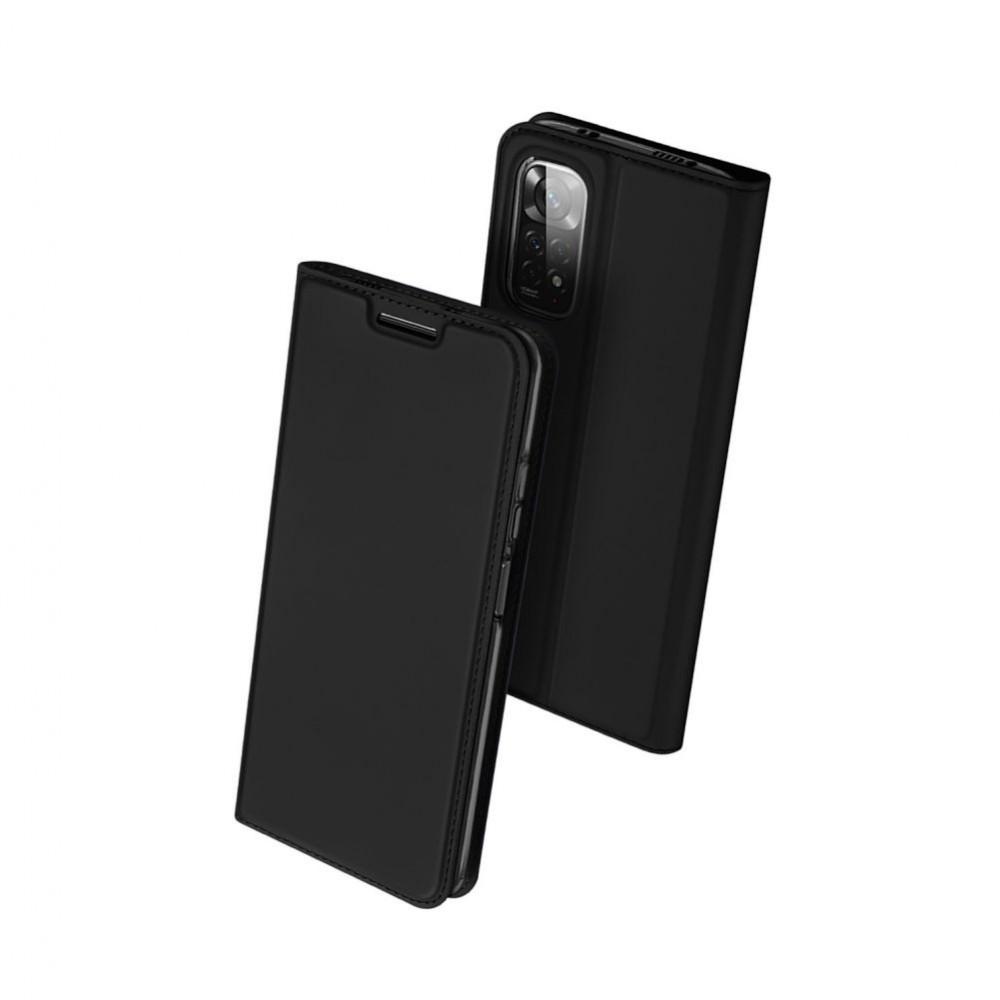Juodas atverčiamas dėklas Dux Ducis "Skin Pro" telefonui Xiaomi Redmi Note 11 4G / Note 11S