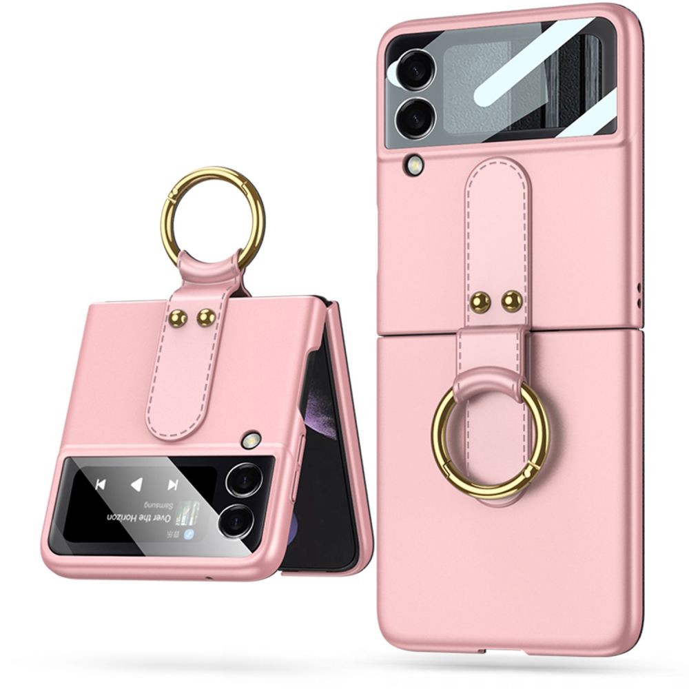 Rožinis dėklas "Tech-Protect Icon Ring" telefonui Galaxy Z Flip 4 