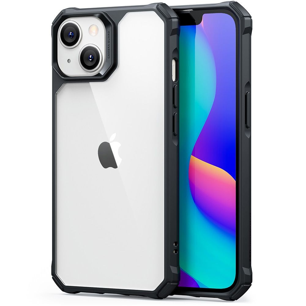 Skaidrus juodais kraštais dėklas "Esr Air Armor" telefonui iPhone 14 Plus