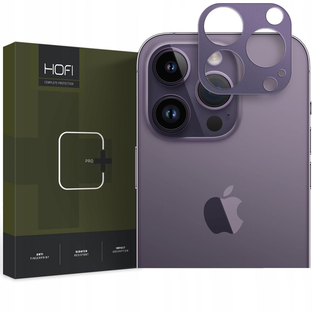 Deep Purple apsauginis skydelis kamerai "Hofi Alucam Pro+" telefonui iPhone 14 Pro / 14 Pro Max