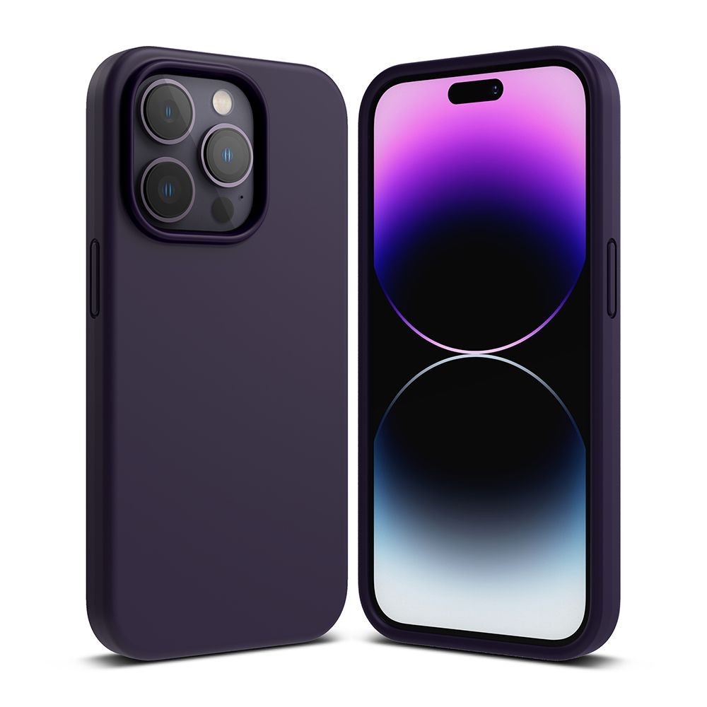 Tamsiai purpurinis dėklas "Ringke Silicone" telefonui iPhone 14 Pro 