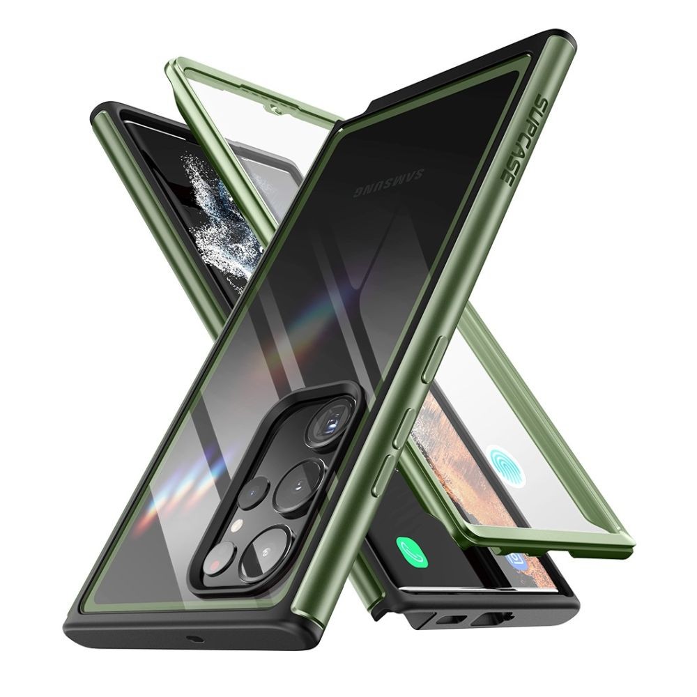 Žalias dviejų dalių dėklas "Supcase Edge XT" telefonui iPhone Galaxy S23 Ultra