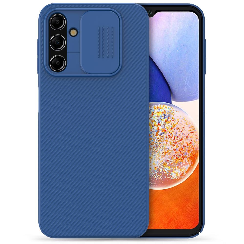 Mėlynas dėklas su kameros apsauga "Nillkin Camshield" telefonui Galaxy A14 5G