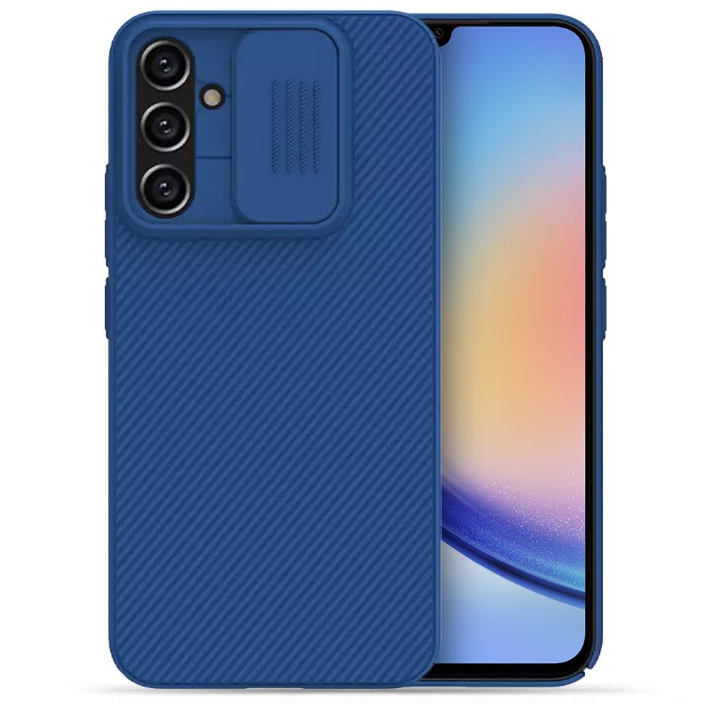 Mėlynas dėklas su kameros apsauga "Nillkin Camshield Pro" telefonui Samsung Galaxy A34 5G