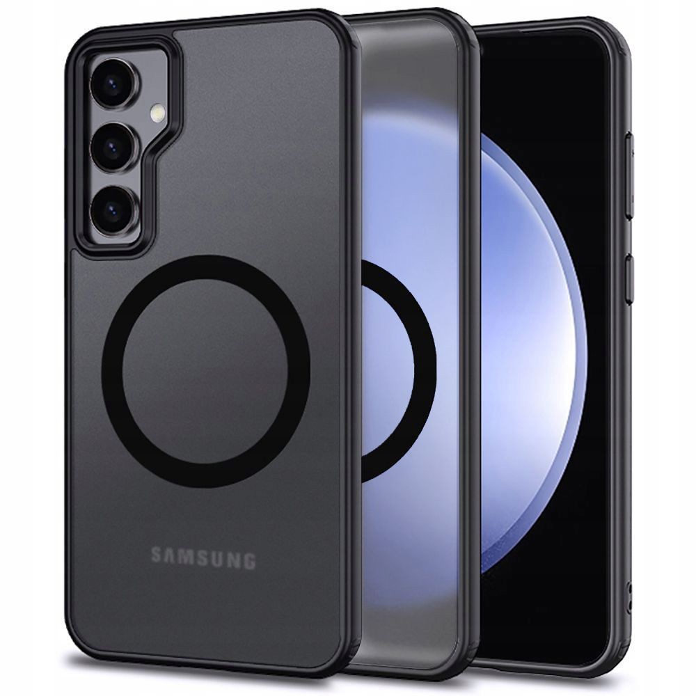 Juodas permatomas/matinis dėklas "Tech-Protect Magmat Magsafe" telefonui Samsung Galaxy A55 5G