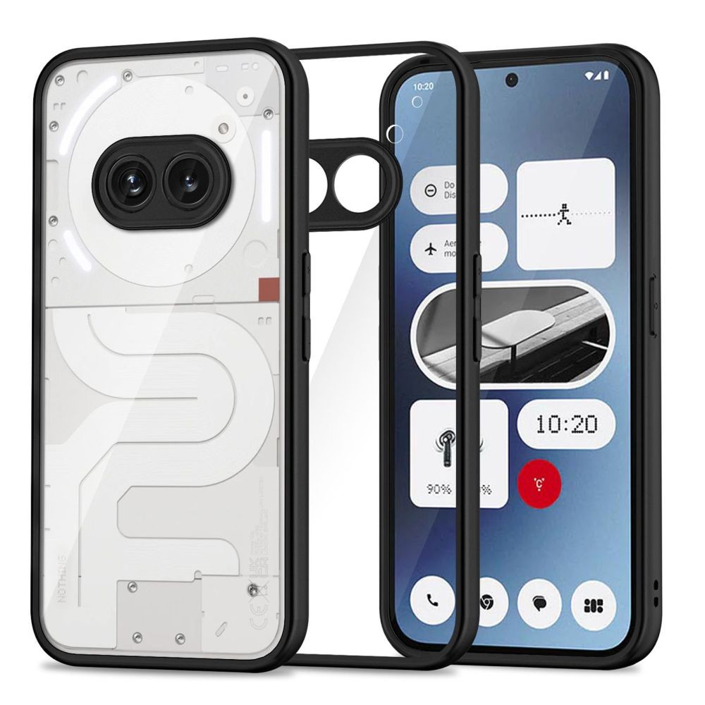 Skaidrus dėklas juodais kraštais "Tech-Protect Magmat" telefonui Nothing Phone 2A
