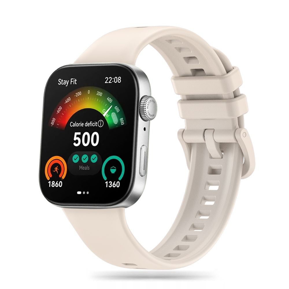 Kreminės spalvos apyrankė "Tech-Protect Iconband" laikrodžiui Huawei Watch Fit 3