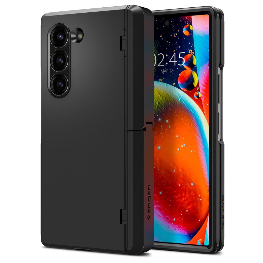 Juodas dviejų sluoksniu dėklas/stovas "Spigen Tough Armor Pro Pen" skirtas Samsung Galaxy Z Fold 5