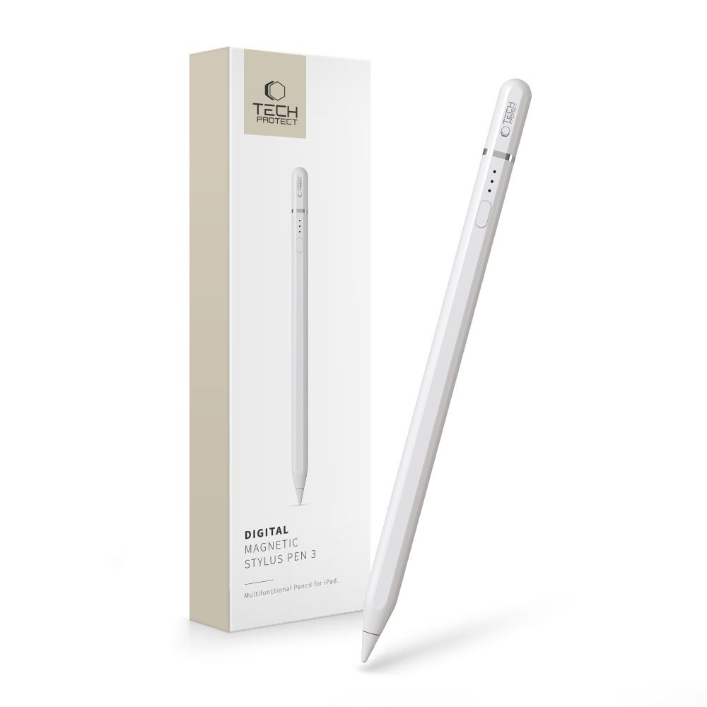 Baltas pieštukas Tech-Protect Digital Magnetic Stylus Pen "3" skirtas iPad