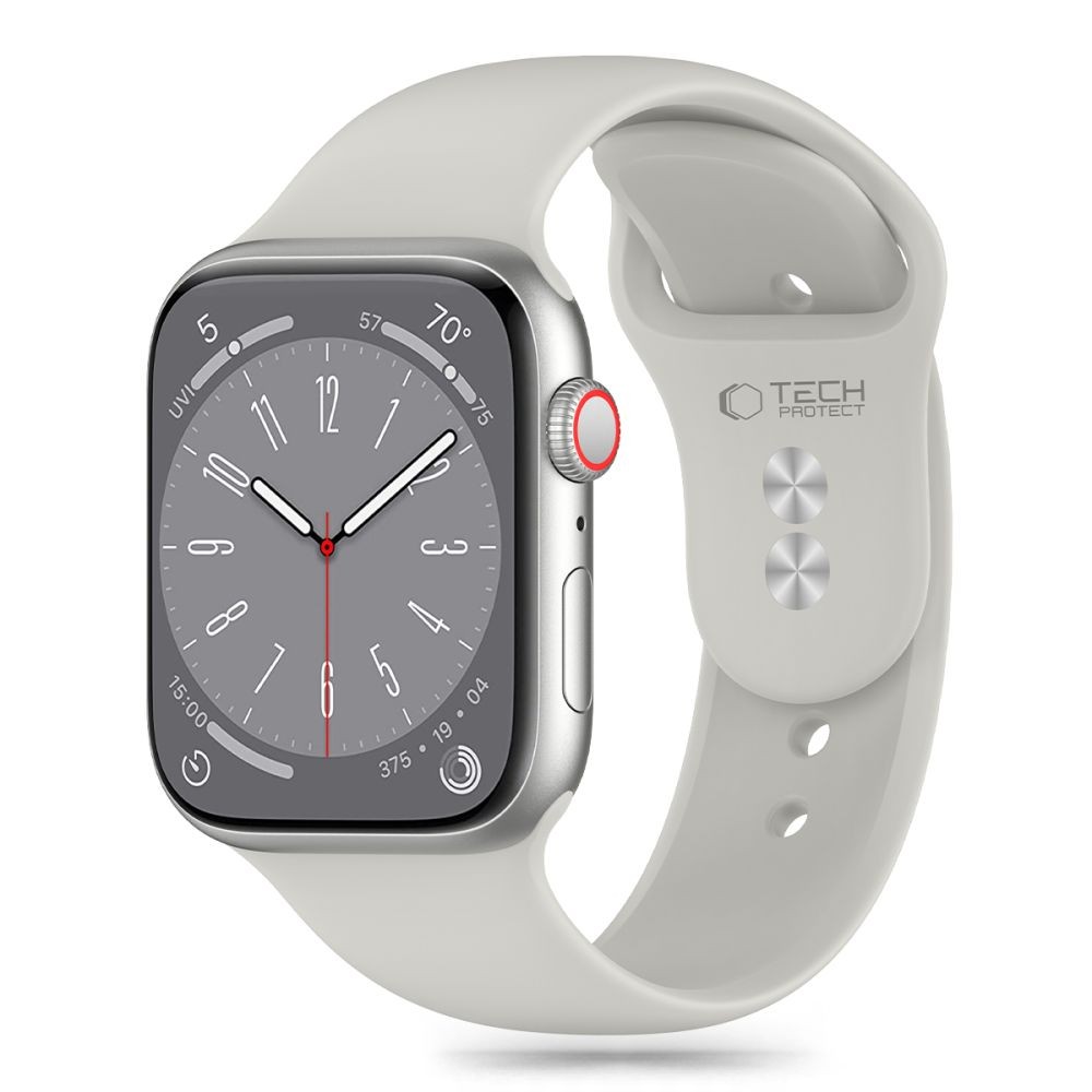 Akmens spalvos apyrankė "Tech-Protect Silicone" laikrodžiui Apple Watch 4 / 5 / 6 / 7 / 8 / 9 / 10 / SE / ULTRA 1 / 2 (44 / 45 / 46 / 49 MM) 