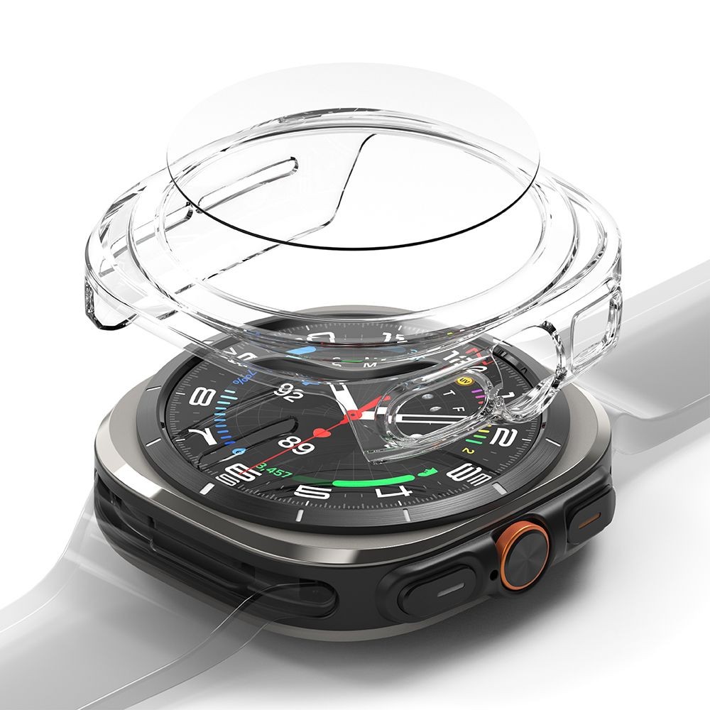 Plonas ir lengvas dėklas + stiklinė ekrano apsauga "Ringke Slim & Tempered Glass" laikrodžiui Galaxy Watch Ultra (47 MM) 