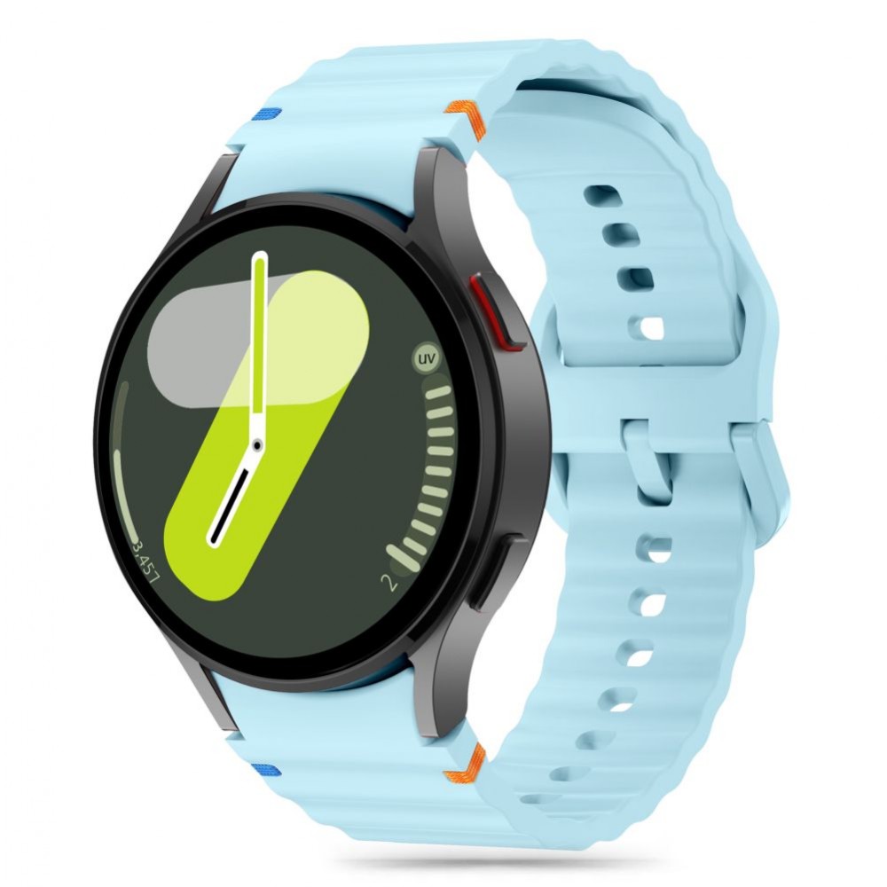 Melsvos spalvos apyrankė "Tech-Protect Silicone Sport" laikrodžiui Samsung Galaxy Watch 4 / 5 / 5 PRO / 6 / 7 / FE