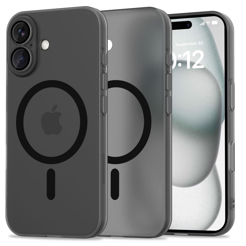 Plonas juodas/matinis dėklas "Tech-Protect Magslim Magsafe" telefonui iPhone 16 