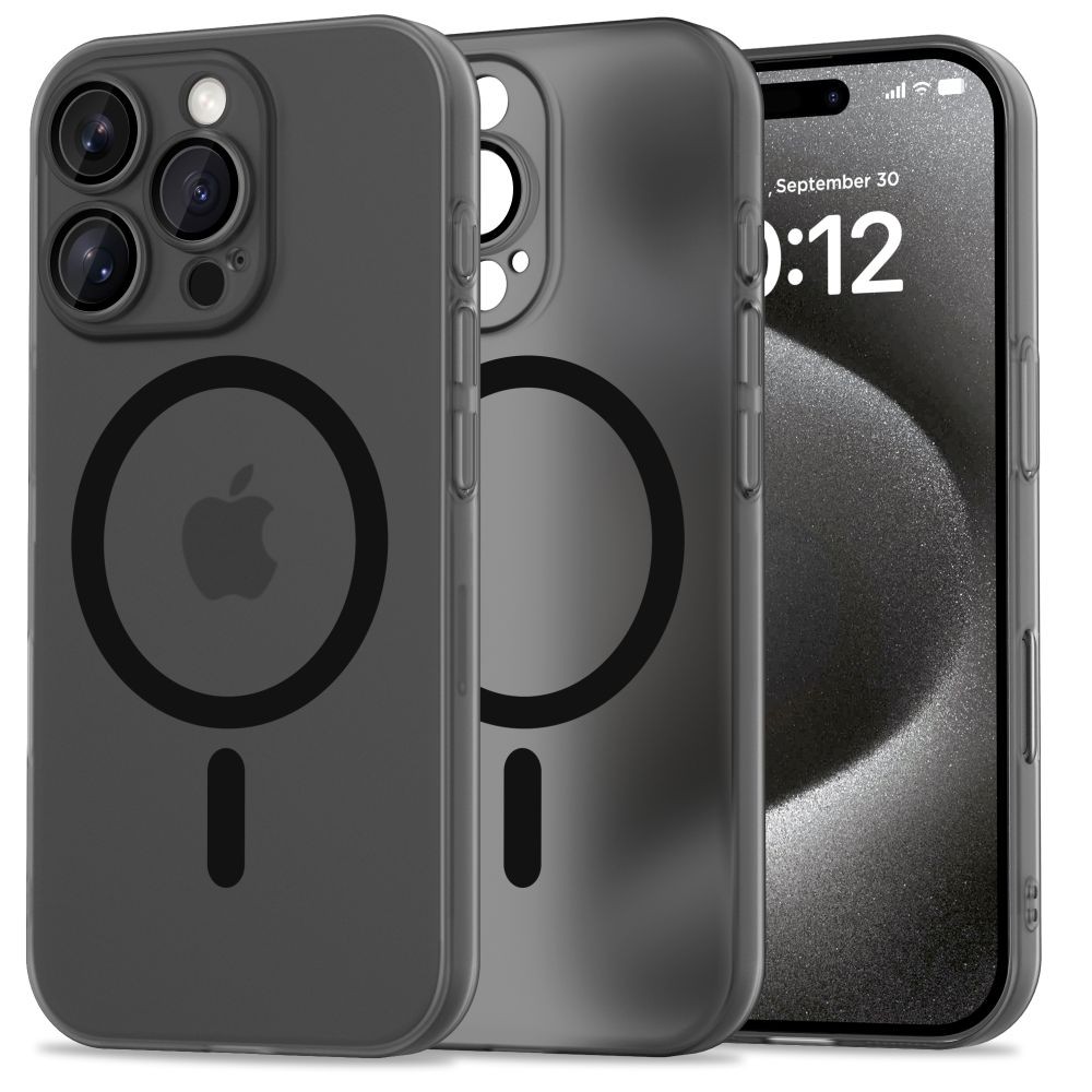 Plonas juodas/matinis dėklas "Tech-Protect Magslim Magsafe" telefonui Apple iPhone 16 Pro 
