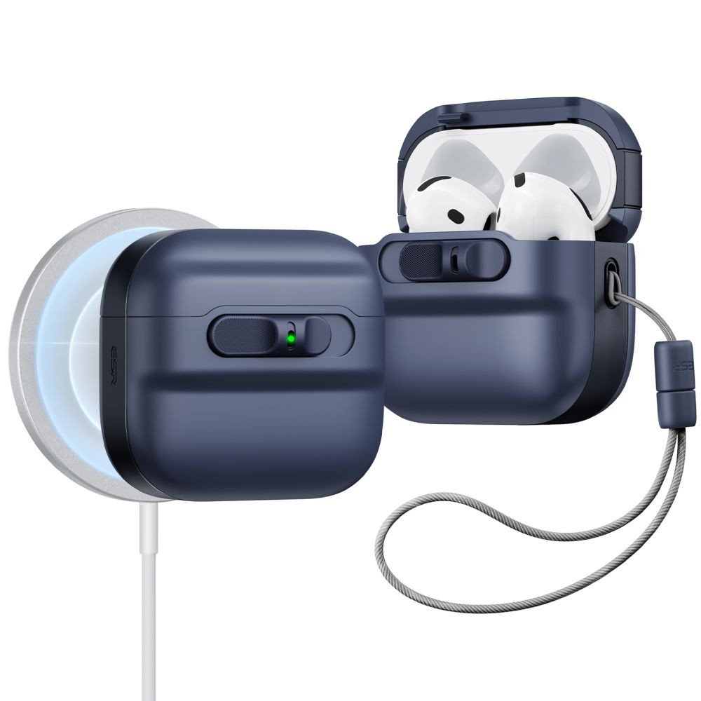 Mėlynas ausinių dėklas "ESR Pulse Halolock Magsafe" skirtas Apple Airpods 4