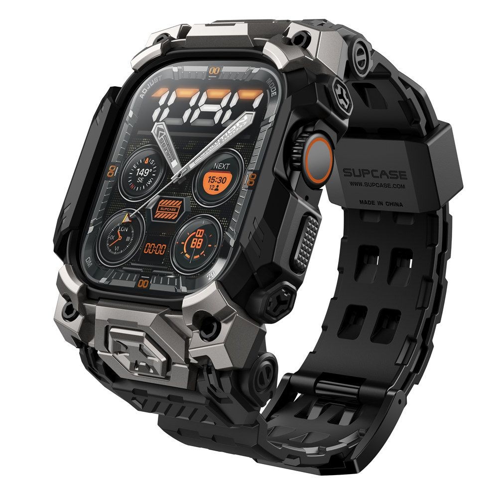 Juodos spalvos laikrodžio dėklas/apyrankė "Supcase UB Ore" laikrodžiui Apple Watch Ultra 1 / 2 (49 MM)