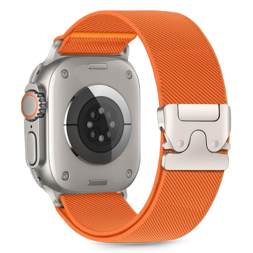 Oranžinis tekstilinis dirželis "Tech-Protect Nylon CLASP" laikrodžiui Apple Watch 6 / 7 / 8 / 9 / 10 / SE / ULTRA 1 / 2 (44 / 45 / 46 / 49 MM)