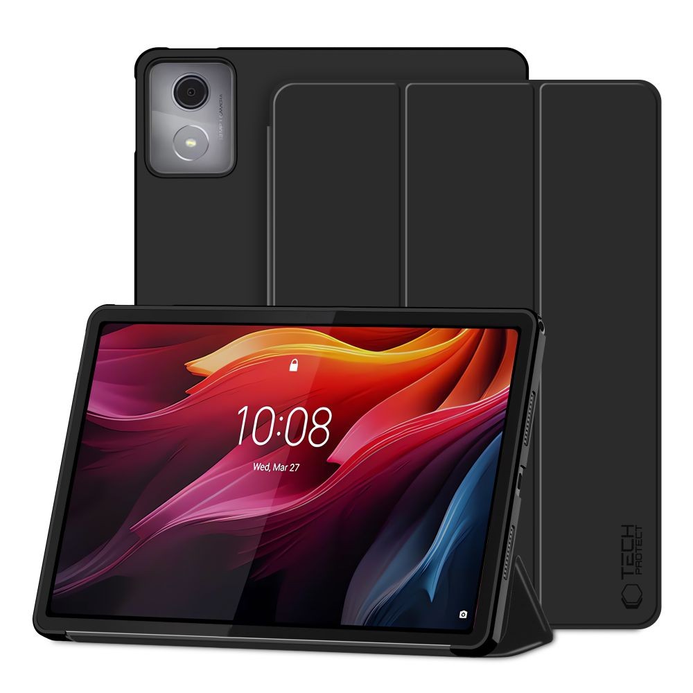Juodas atverčiamas dėklas ''Tech-Protect Smartcase'' planšetei Lenovo TAB K11 Plus TB-352 11.5