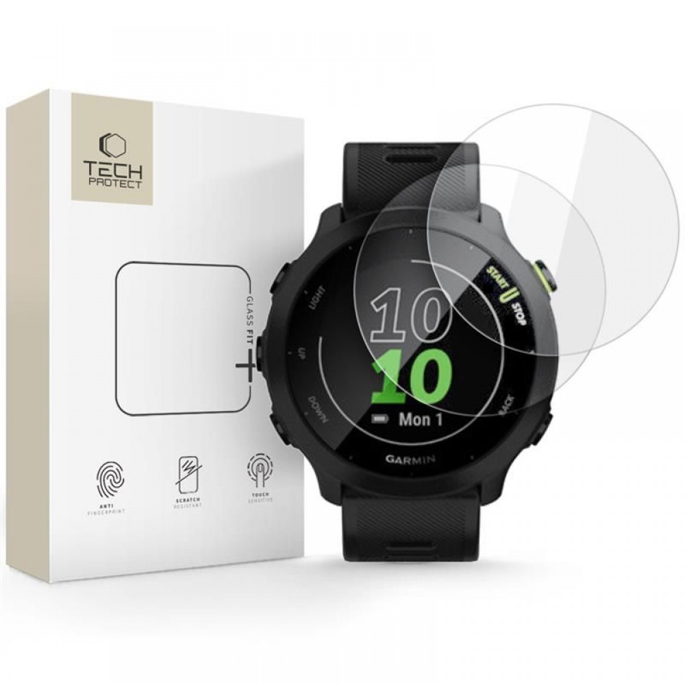 Ekrano apsauga "Tech-Protect Glass Fit+" (2-vnt.) laikrodžiui Garmin Forerunner 55