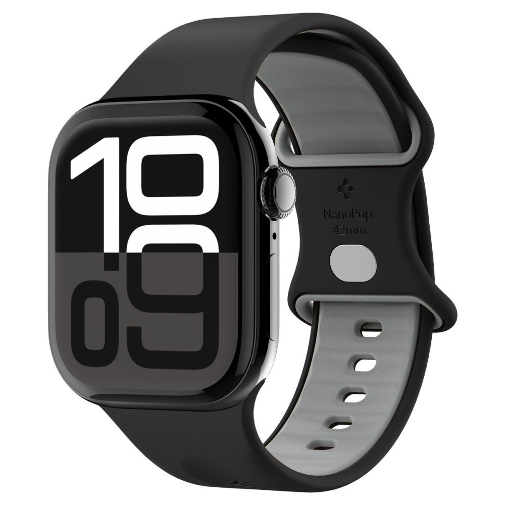 Juoda apyrankė "Spigen Nano POP" laikrodžiui Apple Watch 6 / 7 / 8 / 9 / 10 / SE (40 / 41 / 42 MM) 