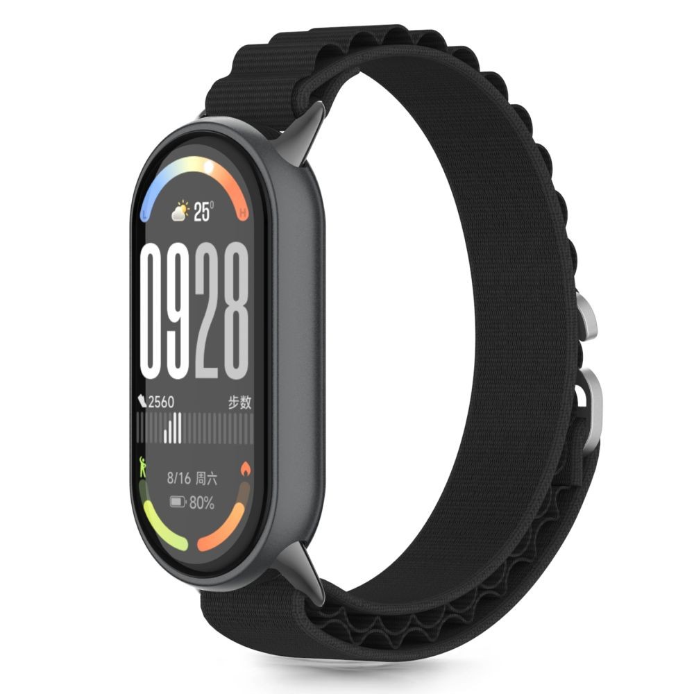Juoda apyrankė "Tech-Protect Nylon Pro" laikrodžiui Xiaomi Smart Band 8 / 9 / 10 / NFC