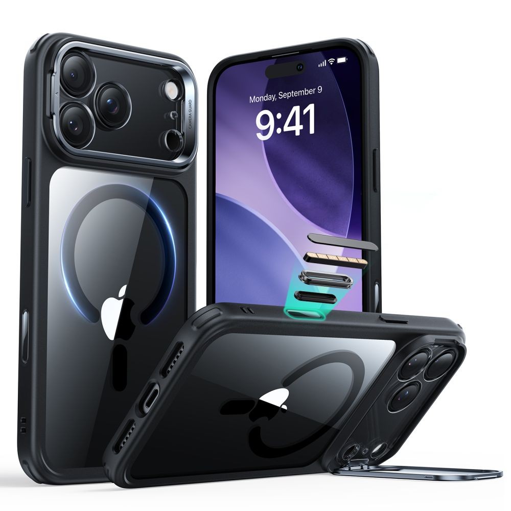 Skaidrus/Juodas "ESR Classic Hybrid Kickstand Magsafe" telefonui Apple iPhone 17 Pro 