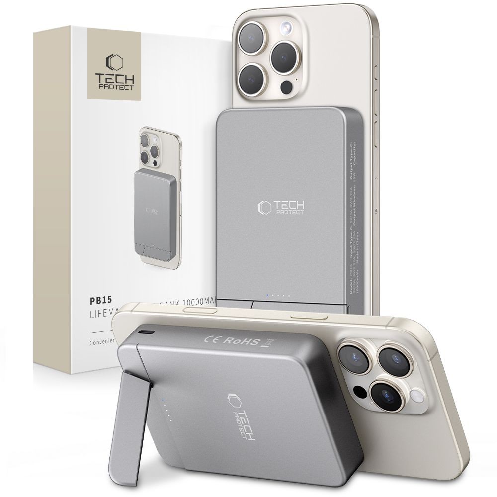 Išorinė baterija "Tech-Protect PB15 LifeMag MagSafe Power Bank 10000MAH"