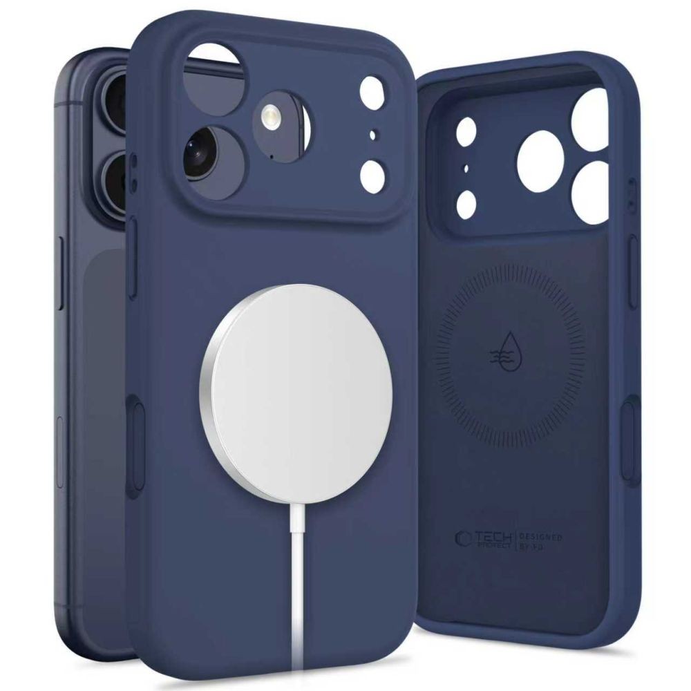 Mėlynas dėklas "Tech-Protect Silicone Magsafe" telefonui Apple iPhone 17 PRO MAX