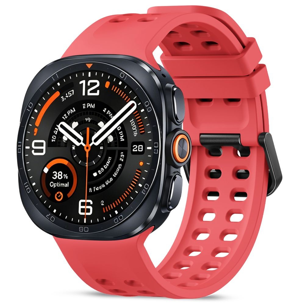 Raudona apyrankė Tech-Protect Silicone Air laikrodžiui Samsung Galaxy Watch ULTRA 1 / 2 2024-2026 (47 MM)