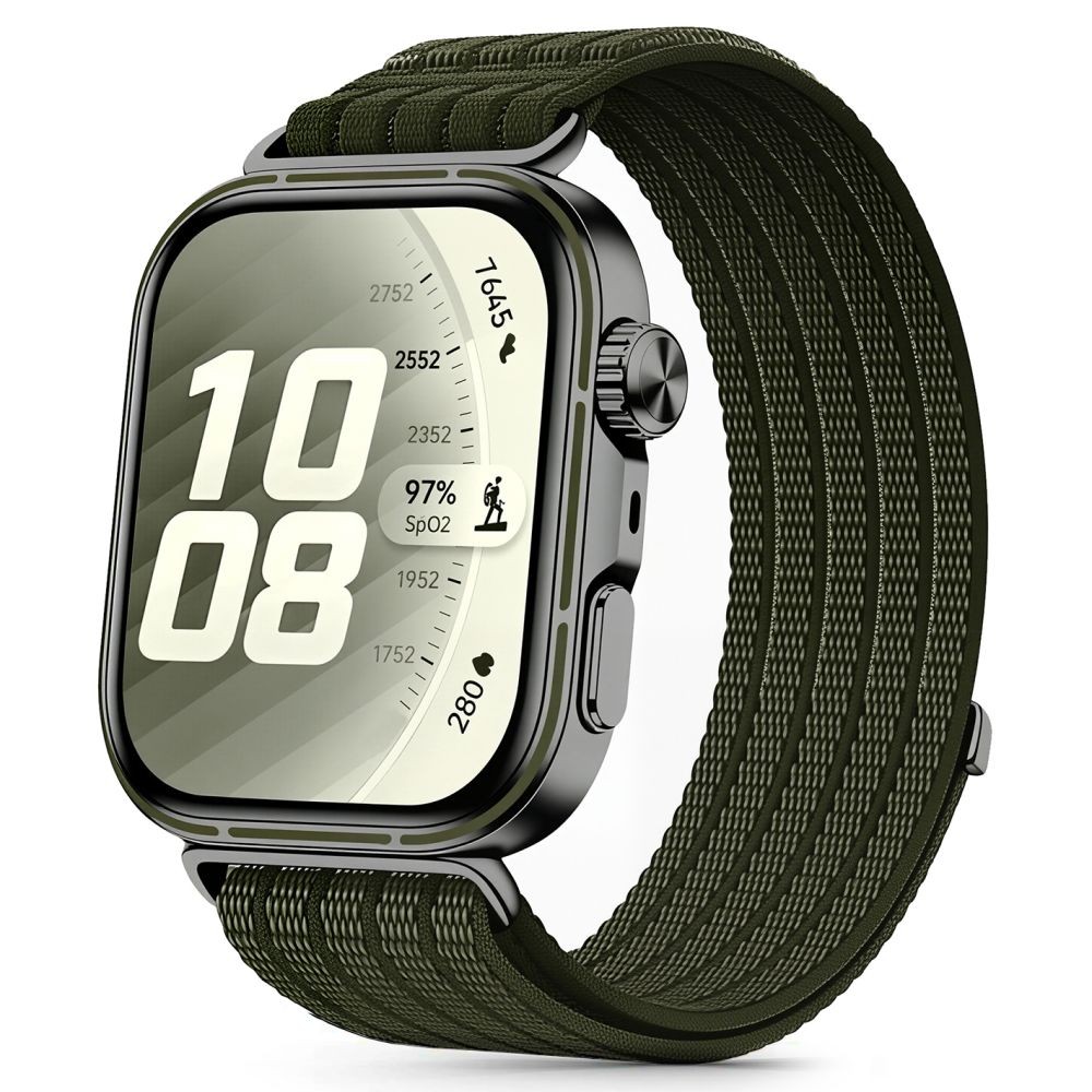 Žalia apyrankė Tech-Protect Nylon Sport laikrodžiui Huawei Watch FIT 3 / 4 / 4 PRO / 5 / 5 PRO