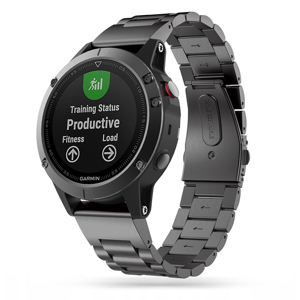 Juoda apyrankė Tech-Protect "Stainless" laikrodžiui GARMIN FENIX 3 / 5X / 3HR / 5X PLUS / 6X / 6X PRO / 7X