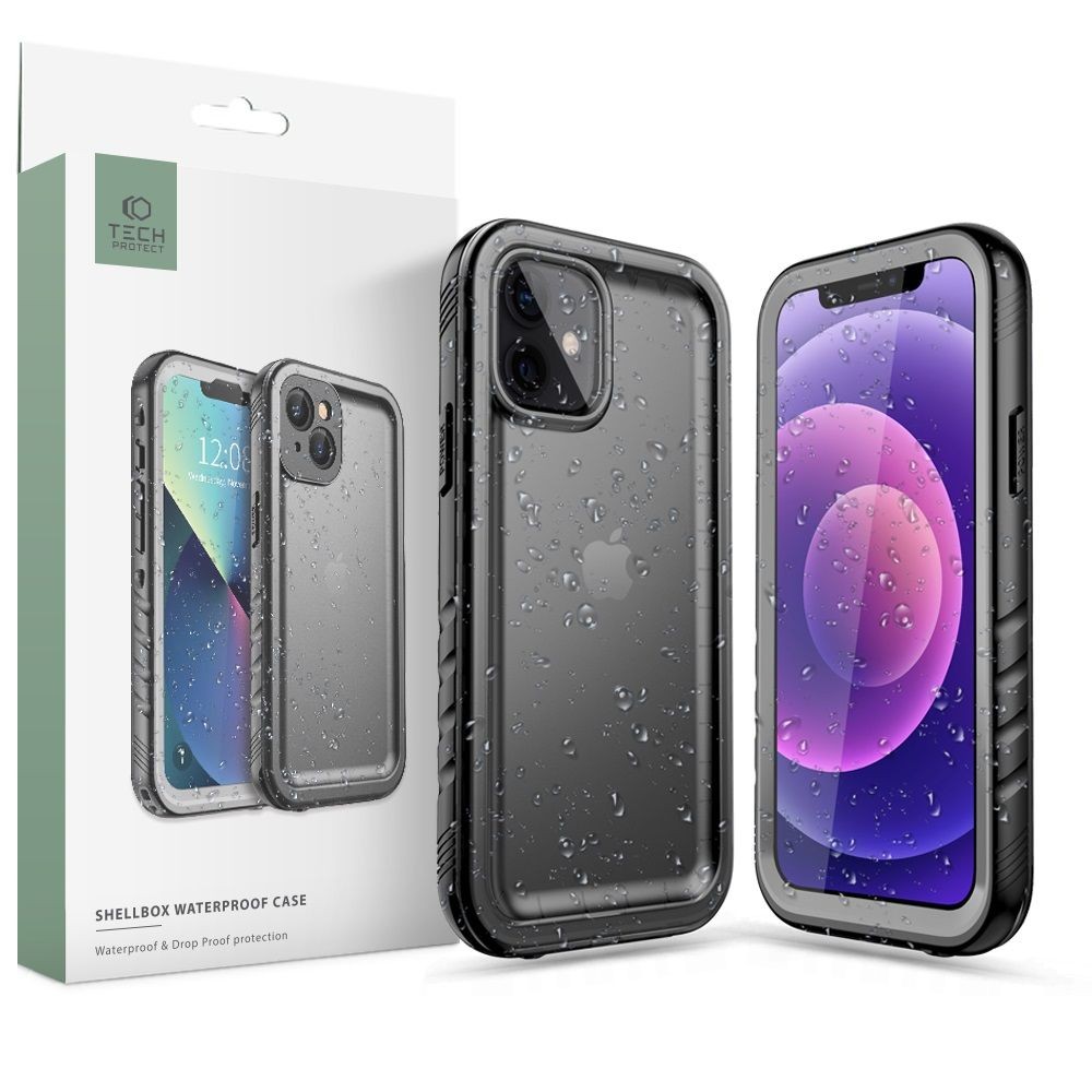 Dvipusis vandeniui atsparus dėklas "Tech-Protect Shellbox" IP68 telefonui iPhone 12 / 12 Pro