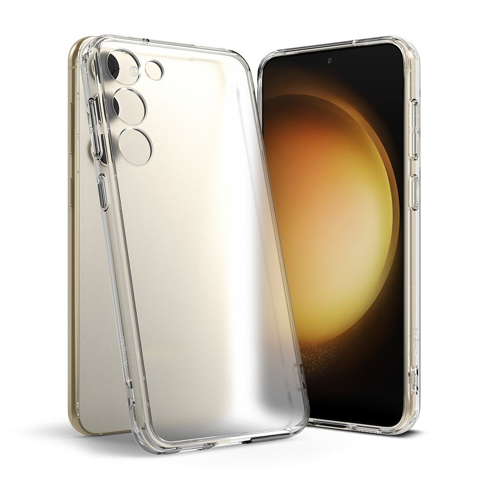 Pusiau skaidrus tvirtas dėklas "Ringke Fusion Matte Clear" telefonui Galaxy S23 