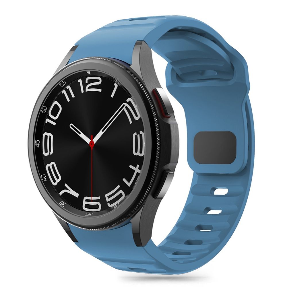 Mėlynos spalvos apyrankė "Tech-Protect Silicone Line" laikrodžiui Samsung Galaxy Watch 4 / 5 / 5 PRO / 6 / 7 / FE 