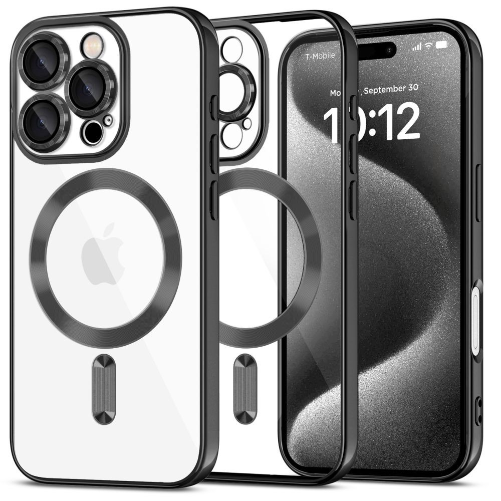 Skaidrus dėklas su juodomis detalėmis "Tech-Protect Magflex Magsafe" telefonui iPhone 16 Pro 