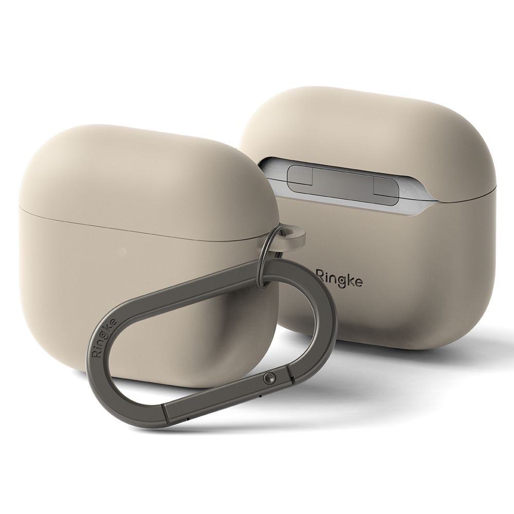 Akmens spalvos ausinių dėklas "Ringke Silicone" skirtas Apple Airpods 4
