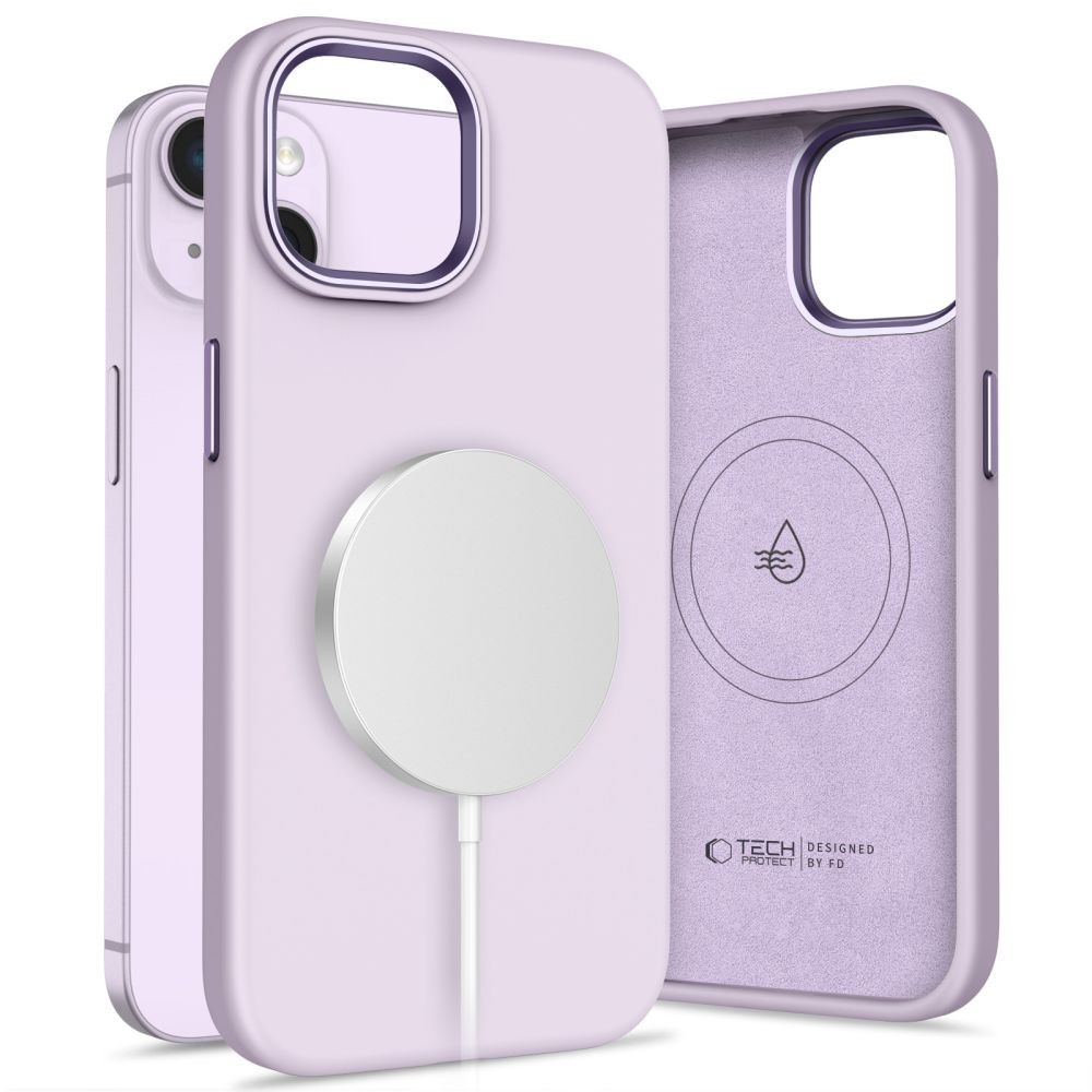 Perlų/alyvų spalvos dėklas "Tech-Protect Silicone Pure Magsafe" telefonui Apple iPhone 14