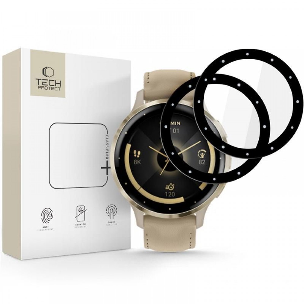Ekrano apsauga "Tech-Protect Glass Flex+" (2-vnt.) laikrodžiui Garmin Venu 3S
