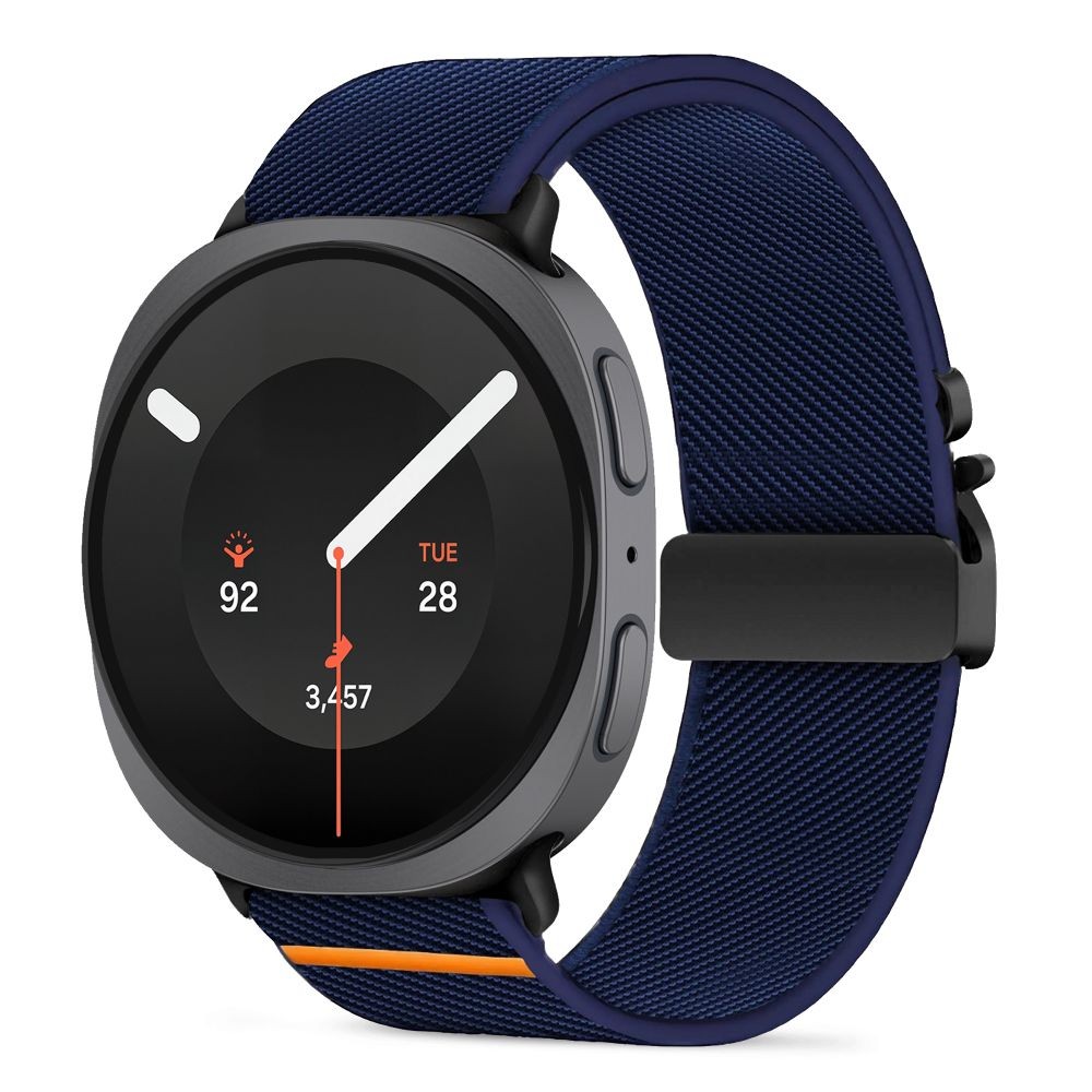 Mėlynas tekstilinis dirželis Tech-Protect Nylon Clasp laikrodžiui Samsung Galaxy Watch 8 / 9 / CLASSIC (40 / 44 / 46 MM)