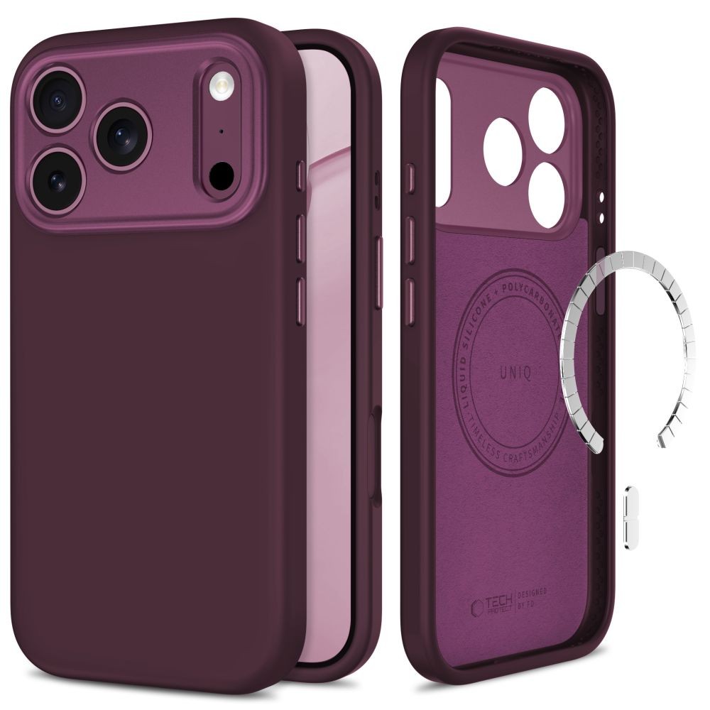 Bordo spalvos dėklas Tech-Protect Uniq Magsafe CC telefonui Apple Iphone 17 PRO MAX / 18 PRO MAX