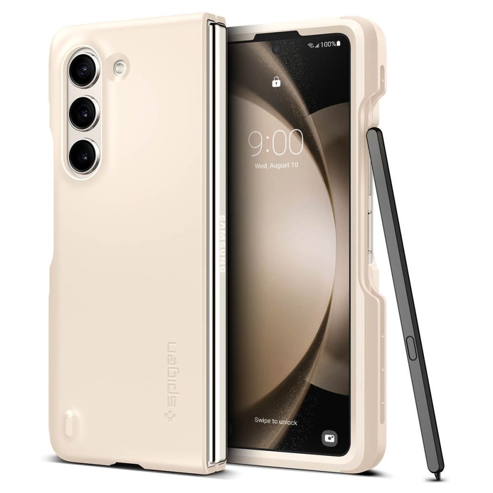Perlų spalvos dėklas "Spigen Thin Fit Pen" telefonui Samsung Galaxy Z Fold 5