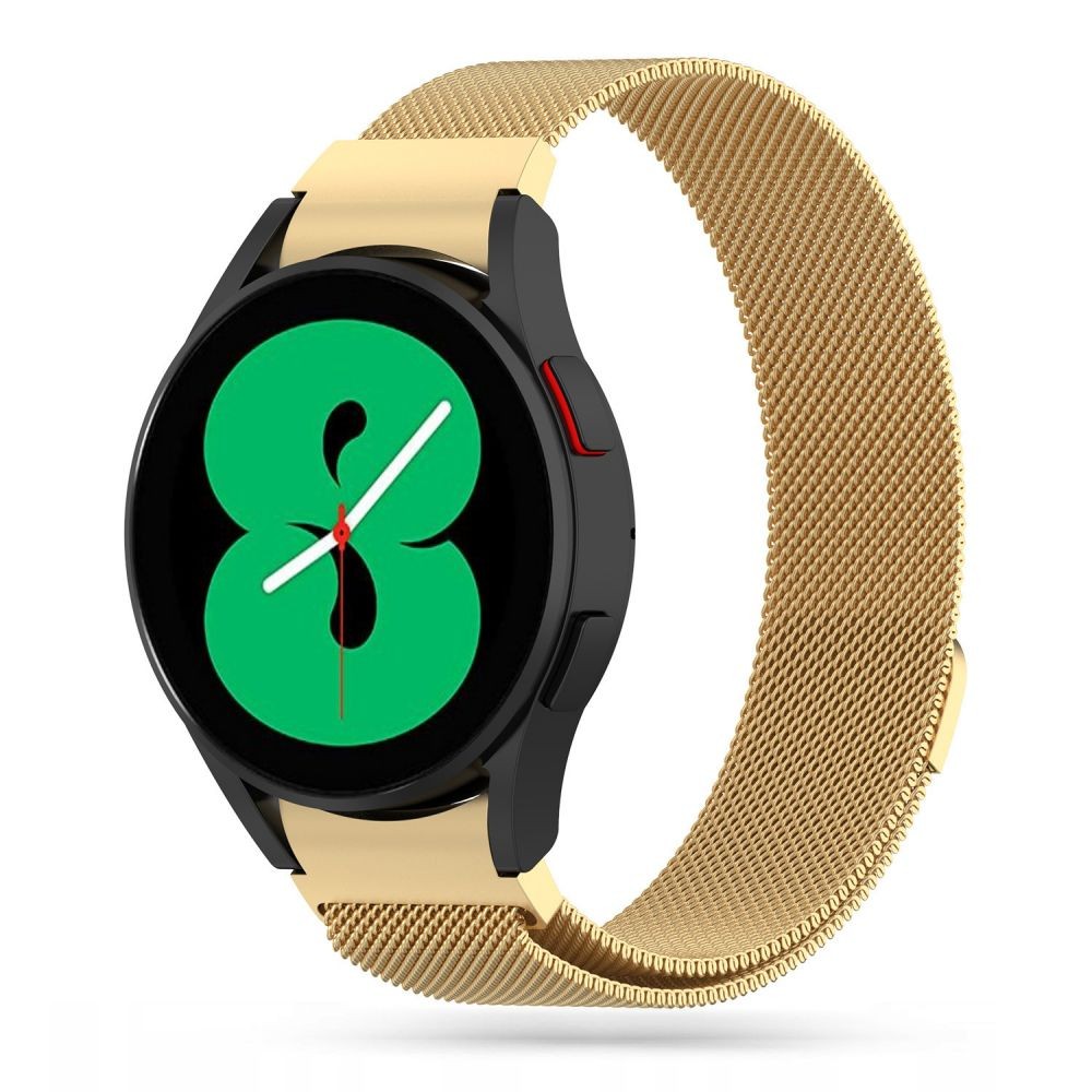 Geltono aukso spalvos apyrankė Tech-Protect "Milaneseband 2" laikrodžiui Galaxy Watch 4 / 5 / 5 PRO 6 (40 / 42 / 44 / 45 / 46 MM) 