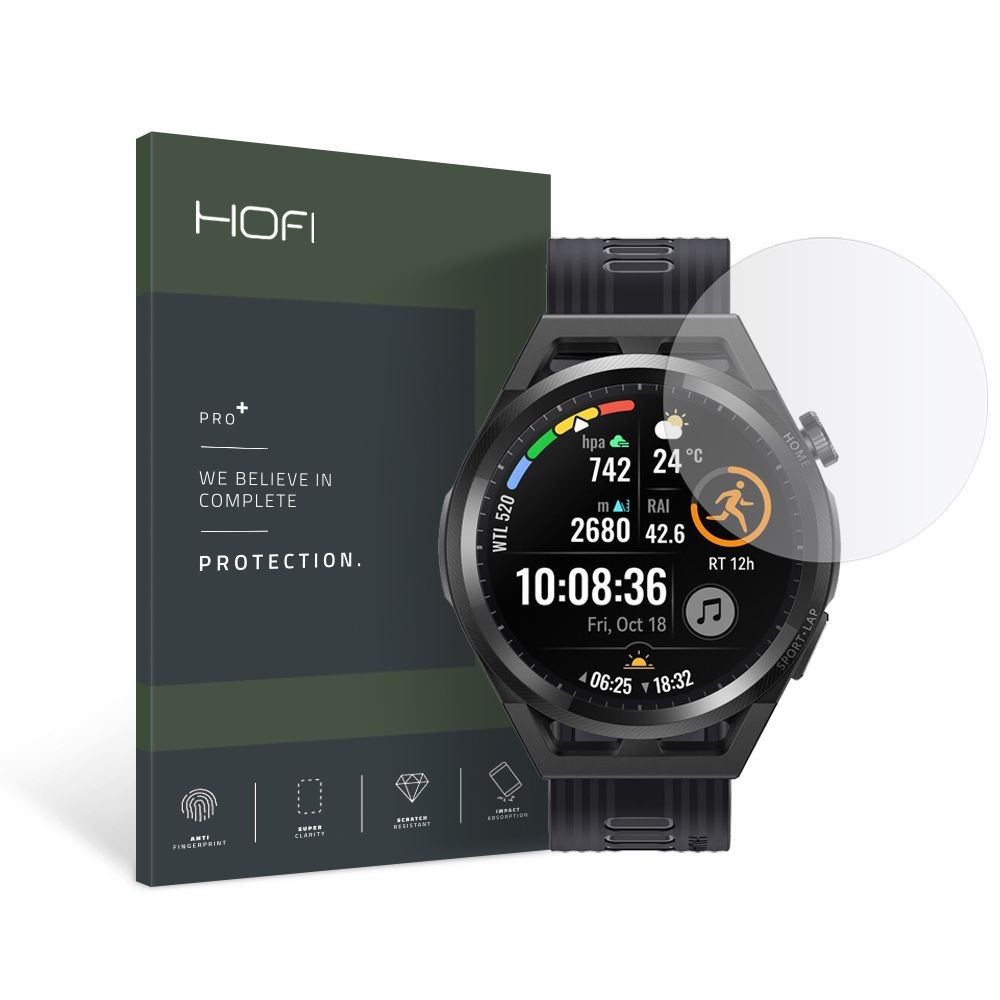 Juodas apsauginis stiklas ''HOFI Hybrid'' laikrodžiui Huawei Watch GT Runner