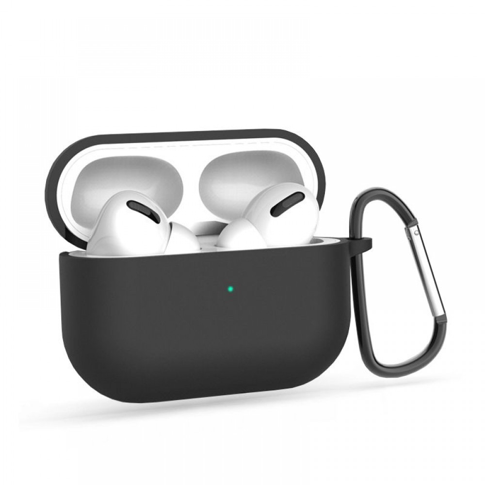 Juodas ausinių dėklas "Tech-Protect Icon Hook" skirtas Apple Airpods Pro 1 / 2 