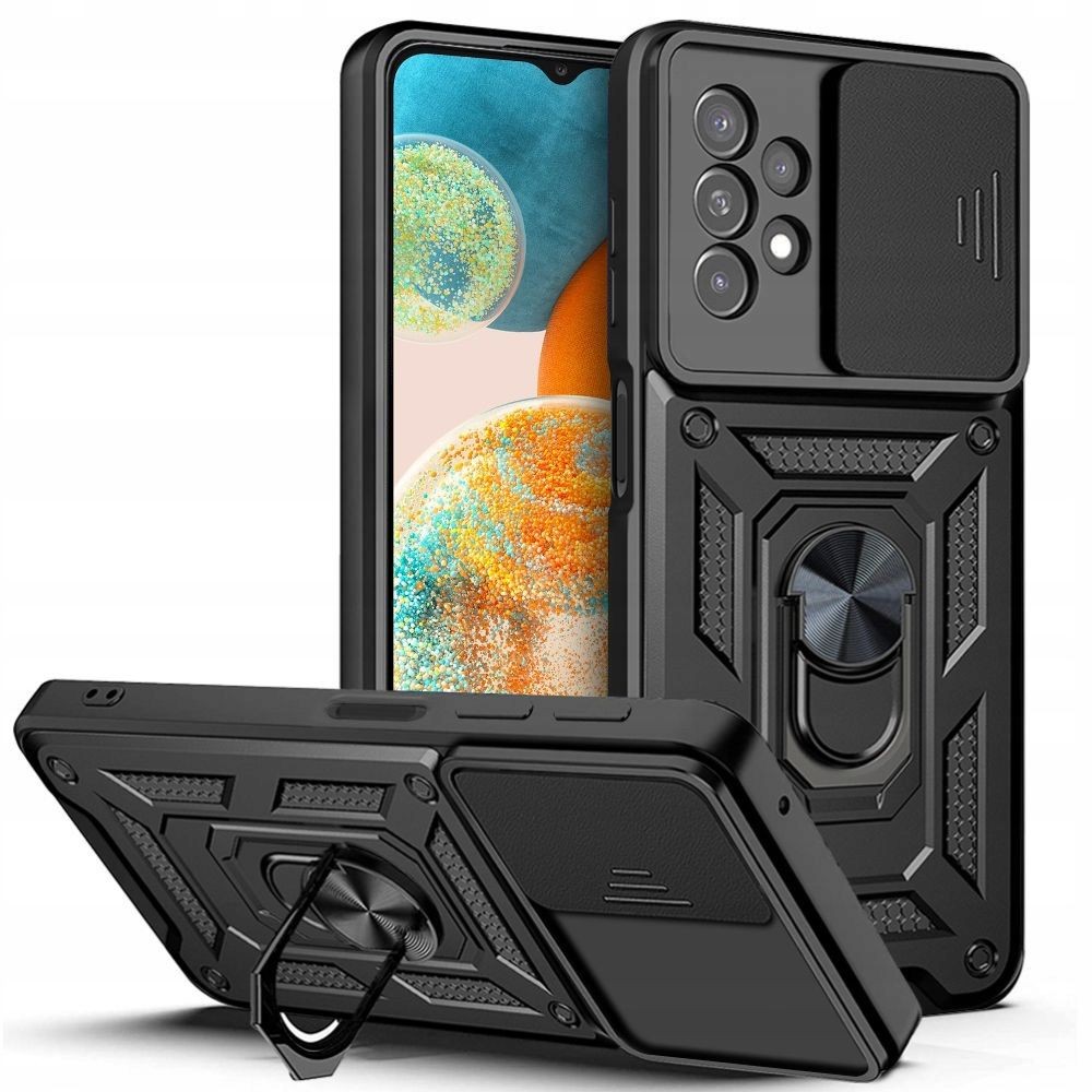 Tvirtas dėklas/stovas su kameros apsauga Tech-Protect "Camshield Pro" telefonui Samsung Galaxy A23 5G